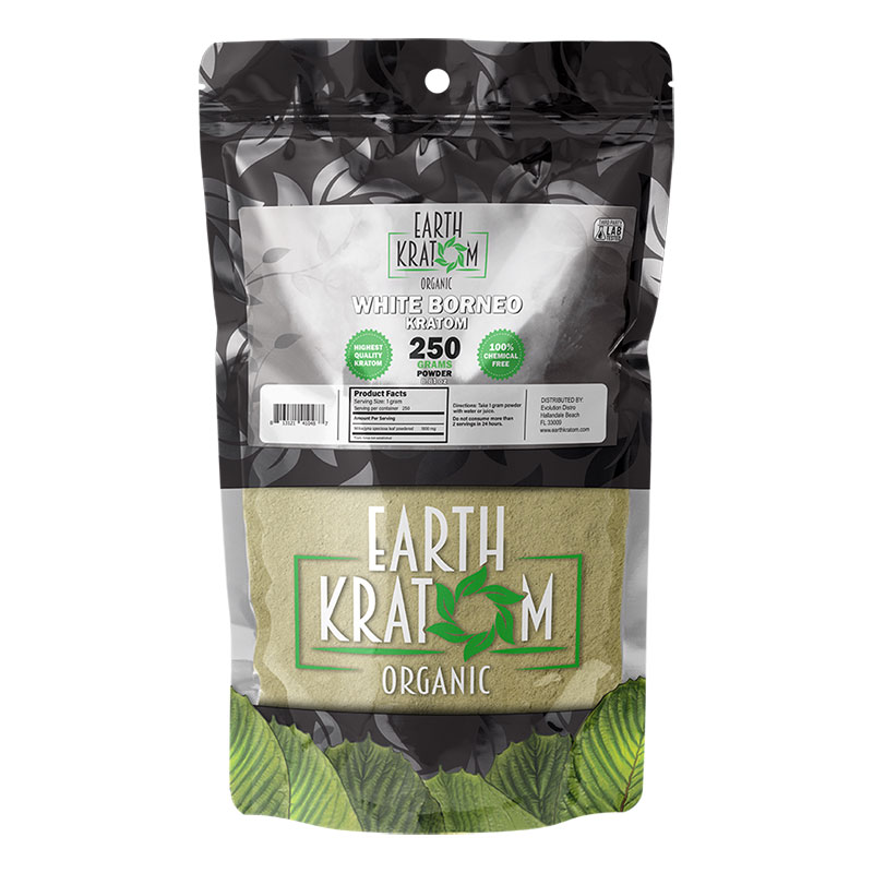 EARTH KRATOM 250 GRAM WHITE BORNEO